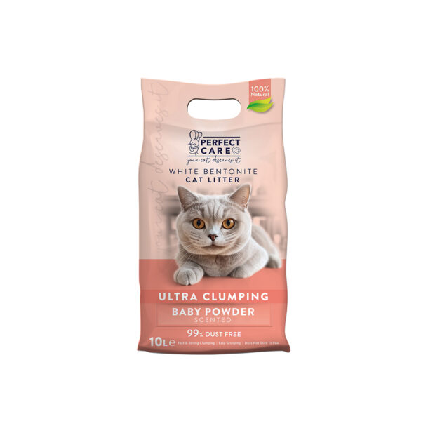PERFECT CARE ΑΜΜΟΣ ΓΑΤΑΣ ΜΠΕΤΟΝΙΤΗΣ BABY POWDER 10L