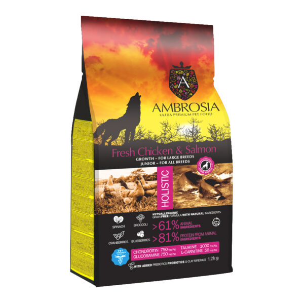 Ambrosia Puppy Large - Chicken & Salmon 12kg