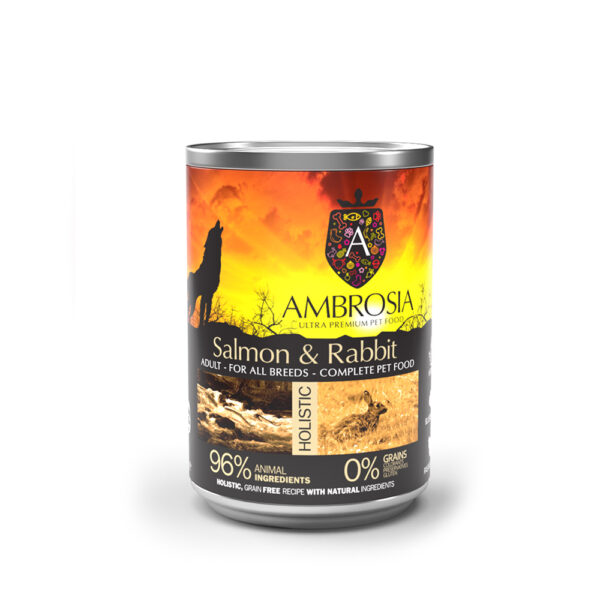 Ambrosia Grain Free Adult Sensitive Salmon & Rabbit 400gr