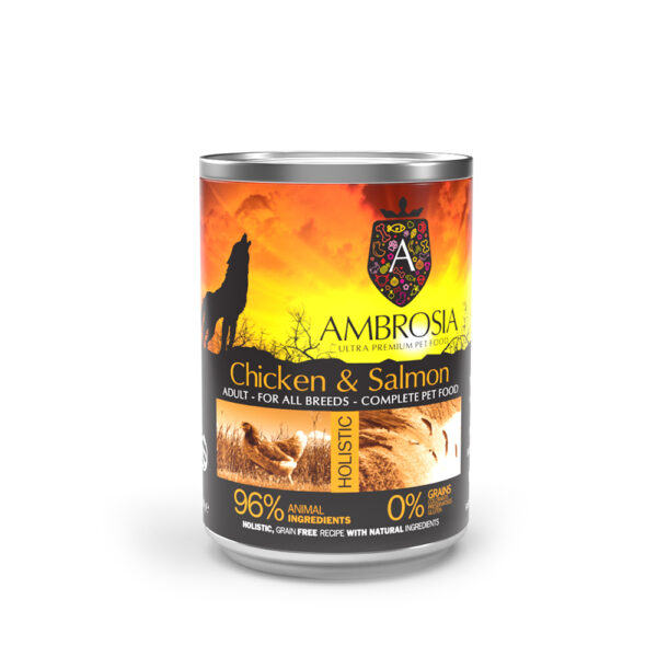Ambrosia Grain Free Adult Fresh Chicken & Salmon 400gr