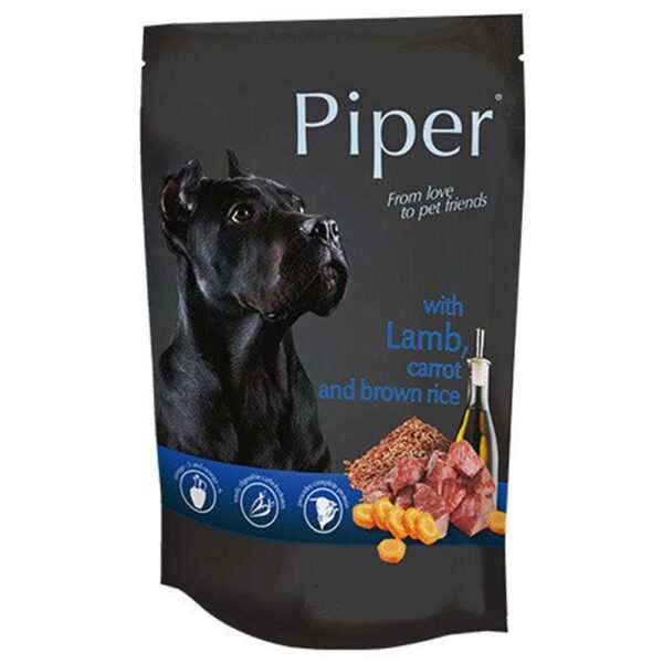 PIPER ADULT ΑΡΝΙ & ΚΑΡΟΤΟ & ΚΑΣΤΑΝΟ ΡΥΖΙ Pouch (500gr)