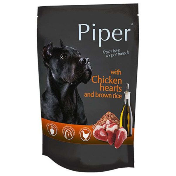 PIPER ADULT ΚΑΡΔΙΑ ΚΟΤΟΠΟΥΛΟΥ & ΚΑΣΤΑΝΟ ΡΥΖΙ Pouch (500gr)