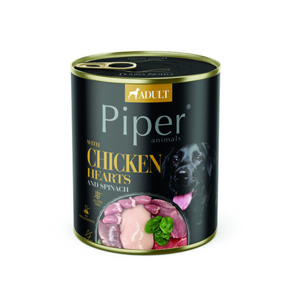 PIPER ADULT ΚΑΡΔΙΑ ΚΟΤΟΠΟΥΛΟΥ, ΣΠΑΝΑΚΙ & ΚΑΣΤΑΝΟ ΡΥΖΙ (800gr)