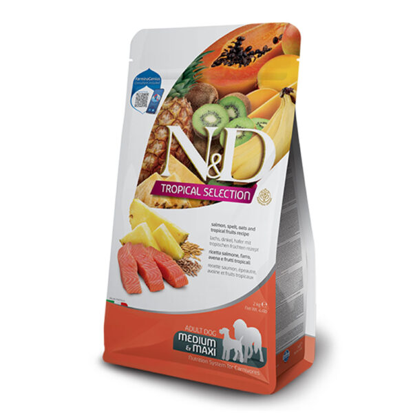N&D TROPICAL SELECTION SALMON ADULT MED/MAX 2 kg