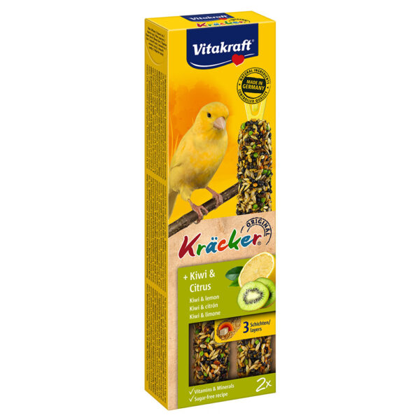 VITAKRAFT Kracker Duo για καναρίνια με ακτινίδιο και λεμόνι 2τμχ