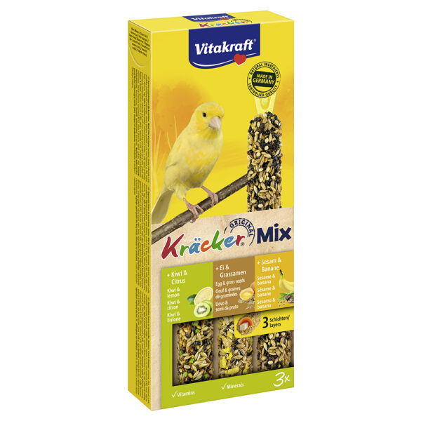 VITAKRAFT Kracker Trio για καναρίνια με αυγό, φρούτα και σιτηρά 3τμχ