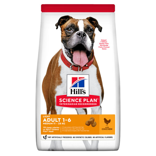 Hill's Science Plan Light Adult Medium για Σκύλους με Κοτόπουλο 2.5kg