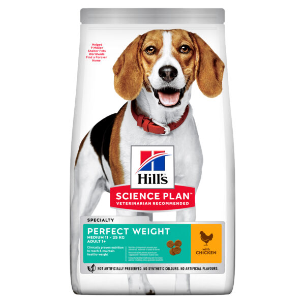 Hill's Science Plan Perfect Weight Adult Medium για Σκύλους με Κοτόπουλο 2kg