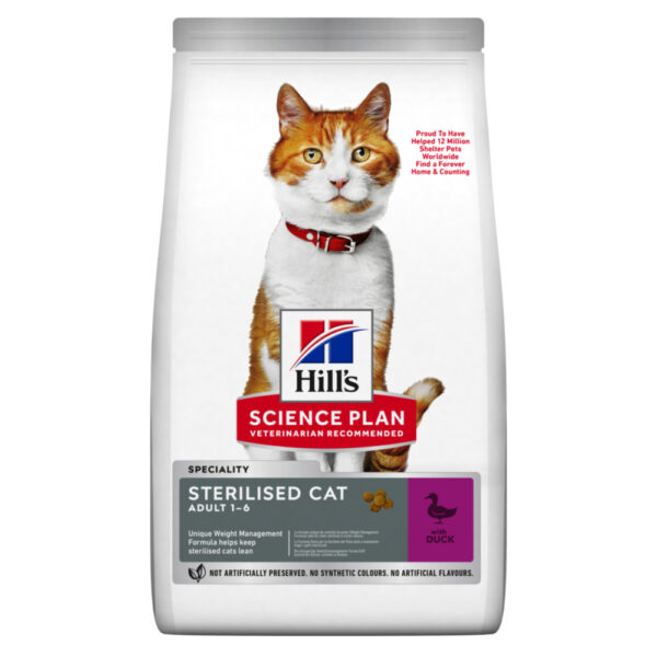 Hill's Science Plan Sterilised Adult για Γάτες με Πάπια 1.5kg