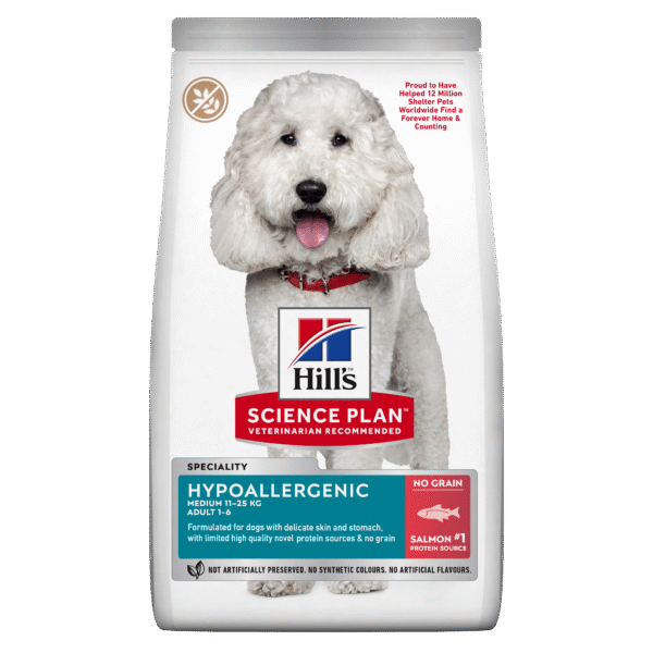 Hill's Science Plan Hypoallergenic Adult Medium για Σκύλους με Σολομό 2.5kg