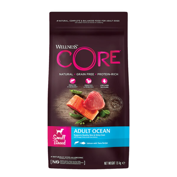 WELLNESS CORE Adult Ocean Small Breed Salmon & Tuna 1.5kg