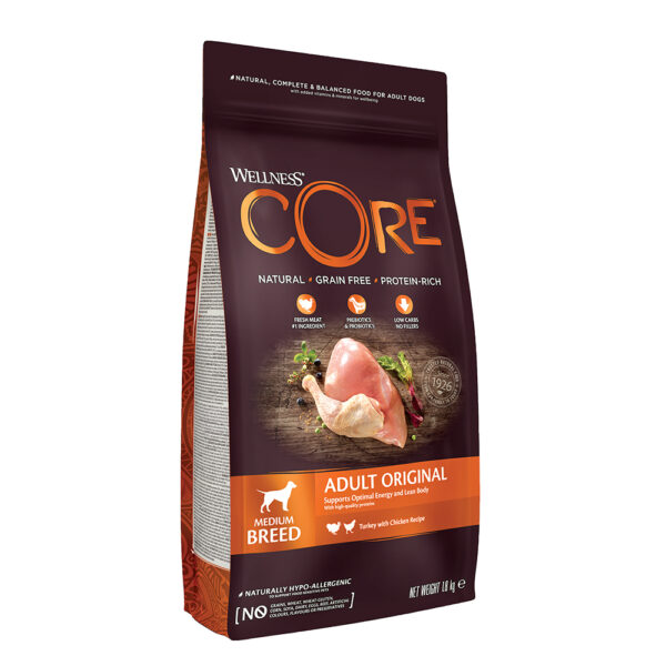 WELLNESS CORE Adult Original Medium Breed Turkey & Chicken 1.8kg