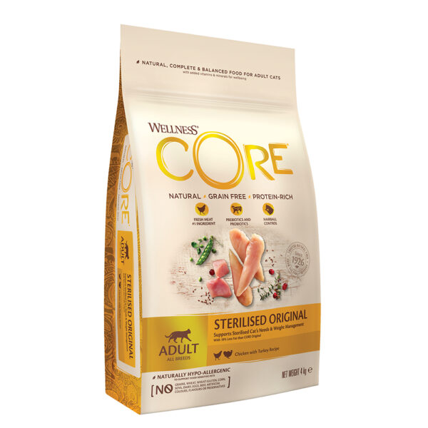 WELLNESS CORE Cat Sterilized Chicken & Turkey 4kg