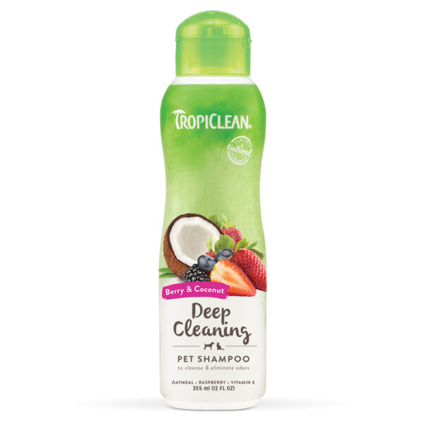 TropiClean Deep Cleaning Shampoo Μούρα & Καρύδα 355ml