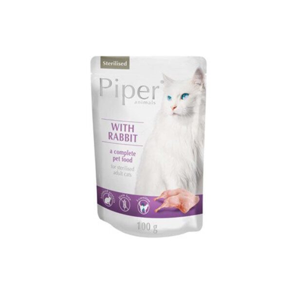 PIPER CAT ADULT STERILISED ΚΟΥΝΕΛΙ POUCH (100gr)