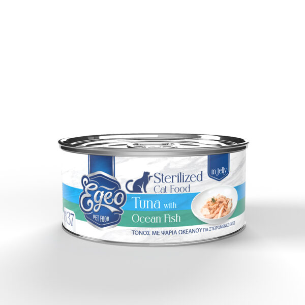 EGEO CAT STERILIZED ΦΙΛΕΤΟ ΤΟΝΟΥ ΜΕ ΨΑΡΙΑ ΤΟΥ ΩΚΕΑΝΟΥ ΣΕ ΖΕΛΕ 85gr