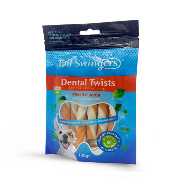 Tailswingers DENTAL TWIST ROLL PEACH 130gr