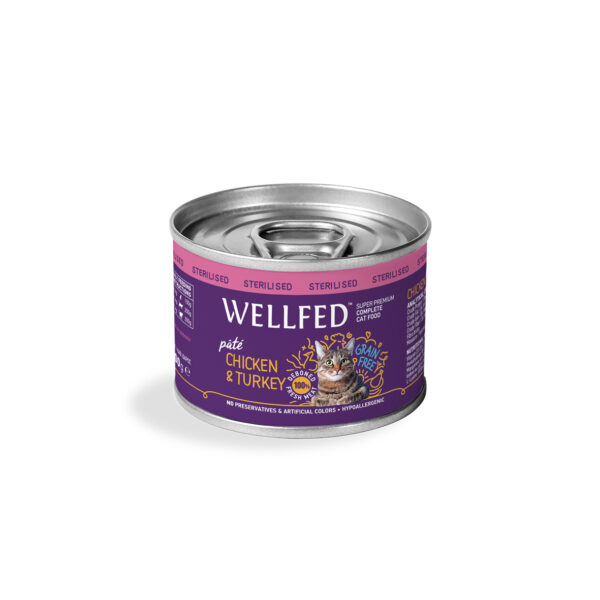 WELLFED ADULT STERILISED Chicken & Turkey 200 gr