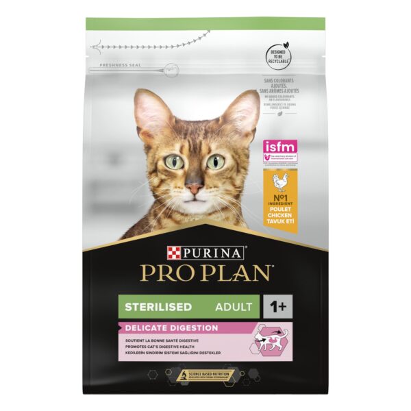 PURINA PRO PLAN STERILISED DELICATE DIGESTION CAT ΚΟΤΟΠΟΥΛΟ 3KG