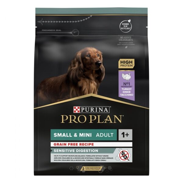 PURINA PRO PLAN SMALL&MINI ADULT GRAIN FREE Sensitive Digestion Γαλοπούλα 2.5KG