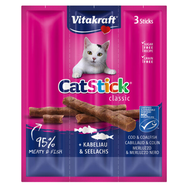 VITAKRAFT Cat Stick Μπακαλιάρος & Τόνος 18gr