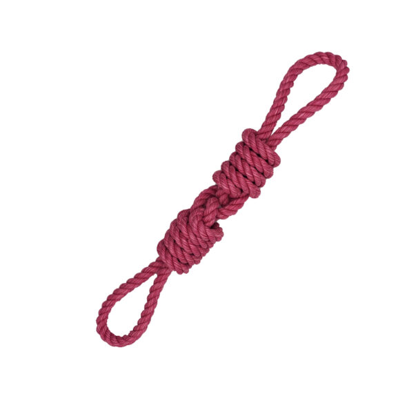 PET INTEREST ROPE TOY w 2 HANDLES-BACON FLAVOR 47cm