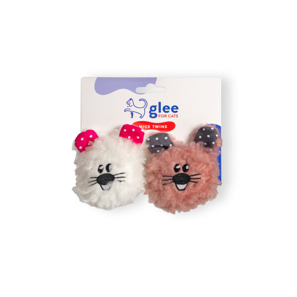 GLEE ΠΑΙΧΝΙΔΙ ΓΑΤΑΣ MICE DOT TWINS ΜΕ CATNIP 10X6cm