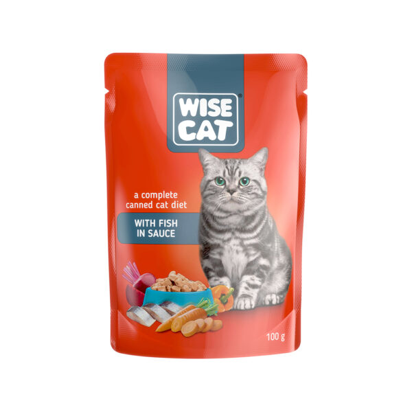 WISE CAT WITH FISH IN SAUCE 100gr