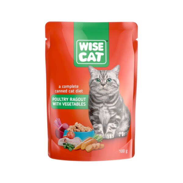 WISE CAT POULTRY RAGOUT WITH VEGETABLES 100gr
