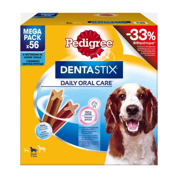 PEDIGREE DENTASTIX Mega Pack Medium 56pcs (-33%)