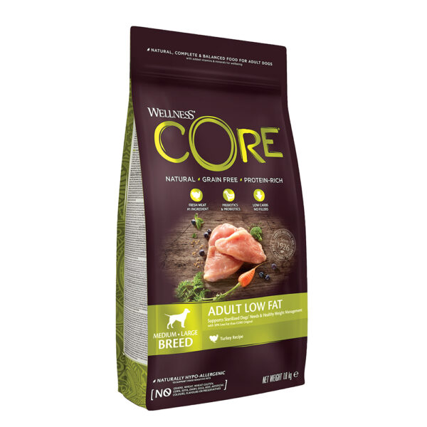 WELLNESS CORE Adult Low Fat Medium-Large Breed Γαλοπούλα 1.8kg