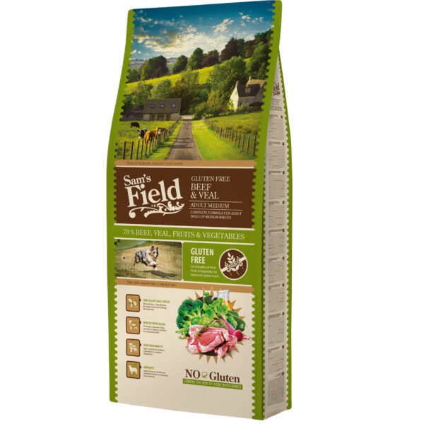 Sam’s Field Farmer’s Harvest – Adult Medium – Beef & Veal -No Gluten- 13kg