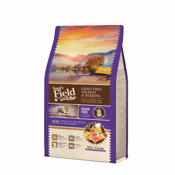 Sam’s Field Grain Free Adult - Σολομός και Ρέγγα 2.5kg