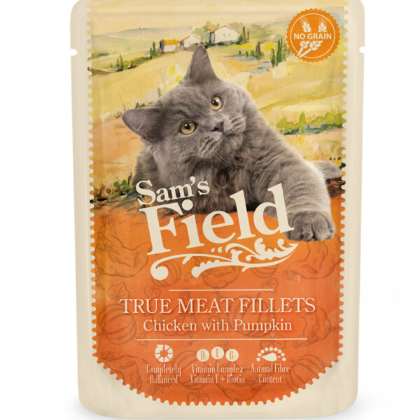 Sam's Field True Meat Fillets - Chicken with Pumpkin 85gr