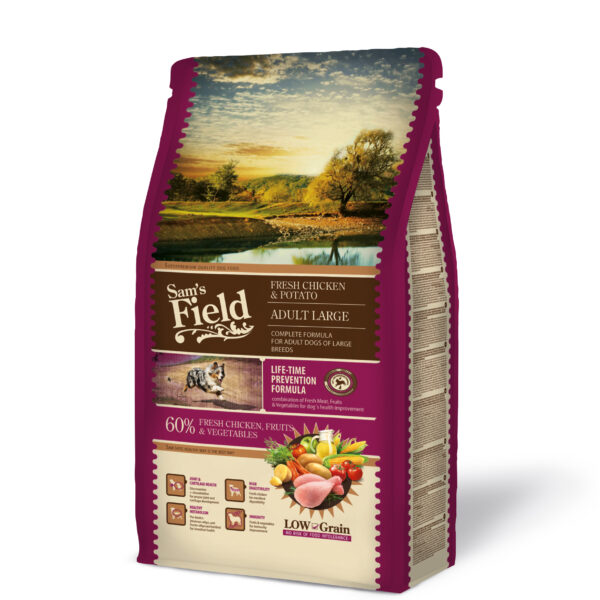 Sam’s Field Low Grain – Adult Large Κοτόπουλο & Πατάτα 2.5kg