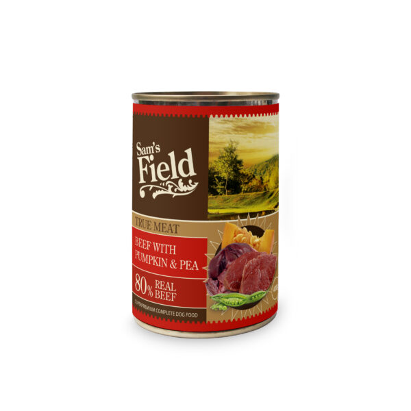 Sam's Field True Meat - Beef with Pumpkin & pea 400gr