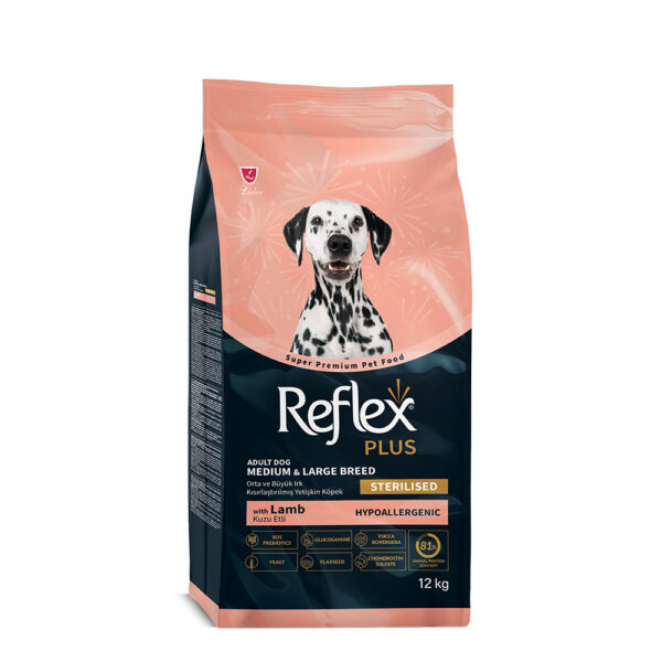 Reflex Plus Medium/Large Light & Sterilised Adult Lamb 12kg