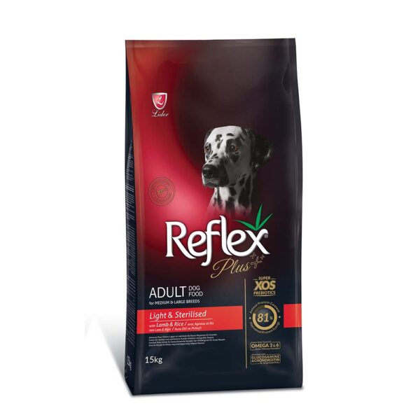 Reflex Plus Medium/Large Light & Sterilised Adult Lamb 15kg