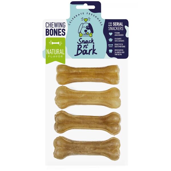 Snack n' Bark Συμπαγή Κόκκαλο Φυσικό 10cm  45gr (4τεμ.)