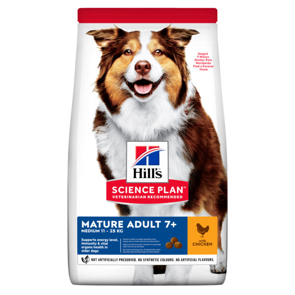 Hill's Science Plan Mature Adult Medium Breed για Σκύλους με Κοτόπουλο 14kg