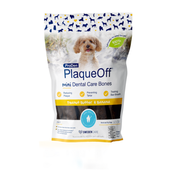 ProDen PlaqueOff Mini Dental Bones PeanutButter & Banana 340gr