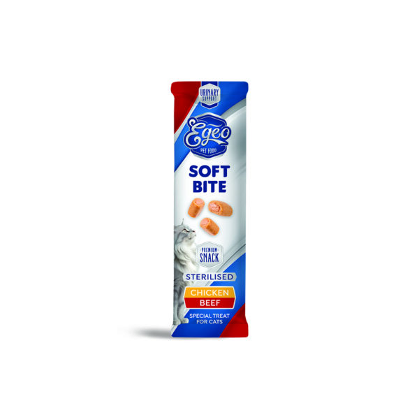 EGEO CAT SOFT BITES STERILIZED CHICKEN & BEEF 10gr