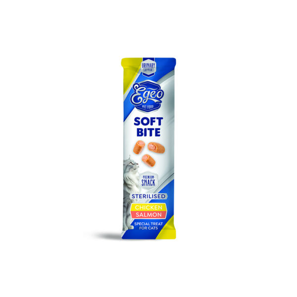EGEO CAT SOFT BITES STERILIZED CHICKEN & SALMON 10gr